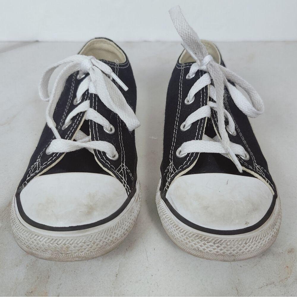 Converse Baby Toddler Chuck Taylor All Star Black Canvas Low Top Sneakers, 10 - Picture 4 of 11